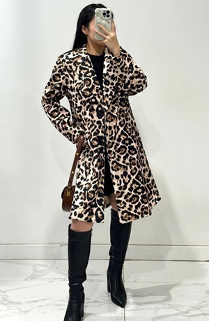 Abrigo con estampado de leopardo - Imagen 2