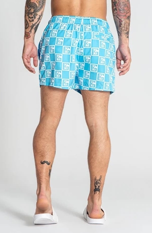 Bañadores Azul Claro Checkers - Imagen 1