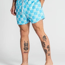 Bañadores Azul Claro Checkers - Imagen 2