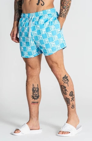 Bañadores Azul Claro Checkers - Imagen 2