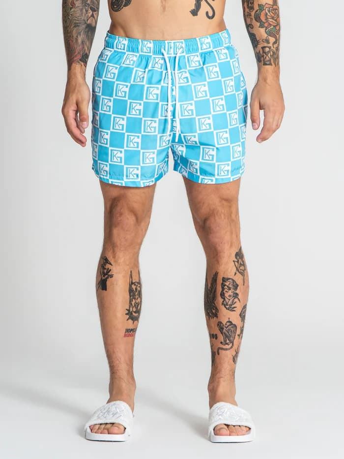 Bañadores Azul Claro Checkers - Imagen 3