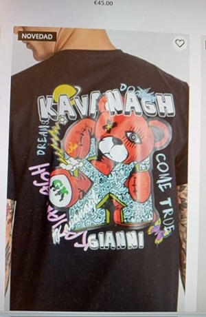 Camiseta Negra Raw Bear Precio de vental - Imagen 2