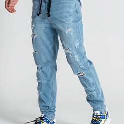 Vaqueros Carrot Azul Claro Raw - Imagen 2