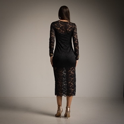 VESTIDO ENCAJE LARGO - Imagen 2