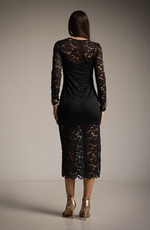 VESTIDO ENCAJE LARGO - Imagen 2